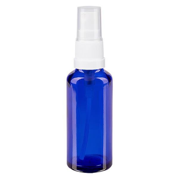 Apothekenflasche blau 30ml Sprayaufsatz weiß
