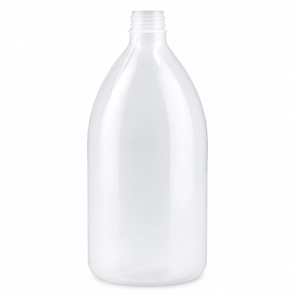 Milchweiße HDPE Laborflasche 1L ohne Deckel für chemische Anwendungen