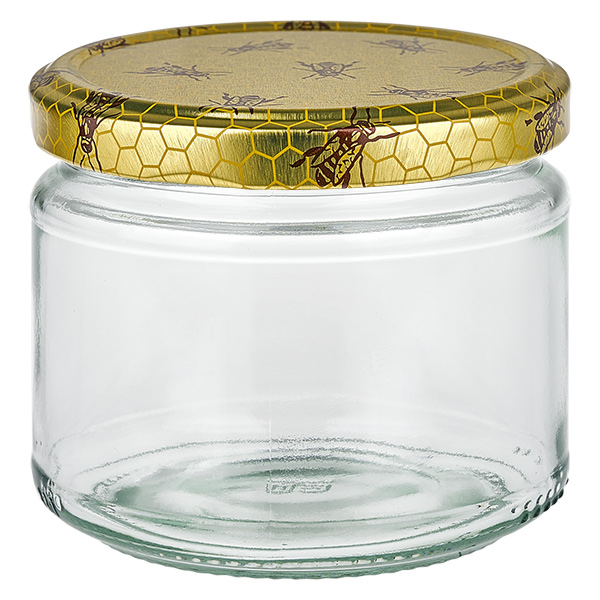 330ml Rundglas + BasicSeal Deckel Bienenwabe UNiTWIST