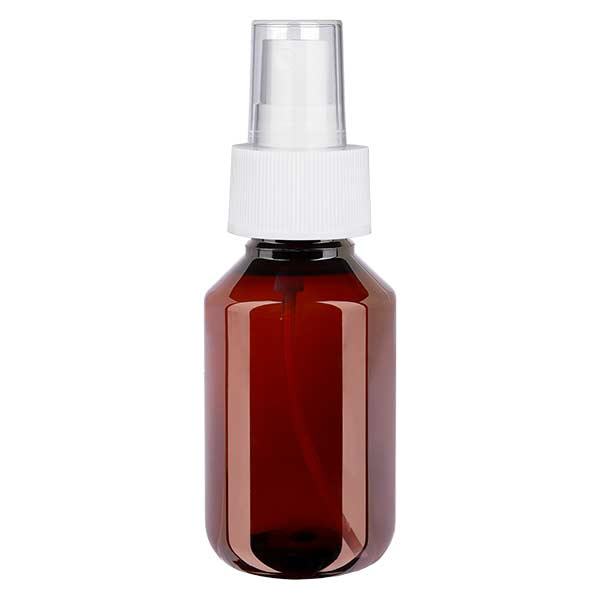 PET Flasche 100ml mit Zerstäuber weiß
