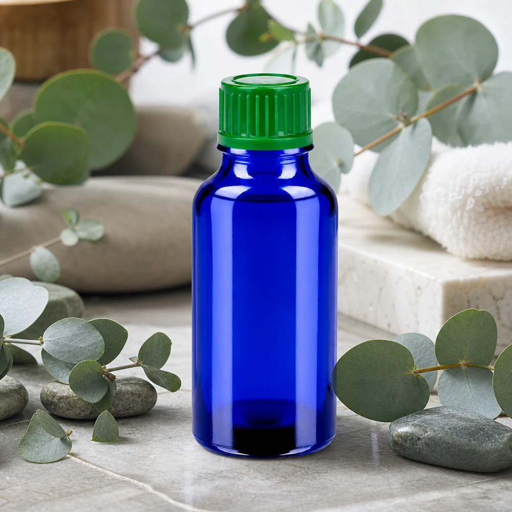 Vielseitige 20ml Mehrzweckflasche aus blauem Glas ideal für Tinkturen Extrakte und Konservierung