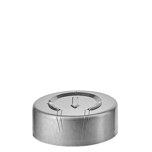 Bördelkappe 20.25 x 7.4 mm GANZ-Abriss silber