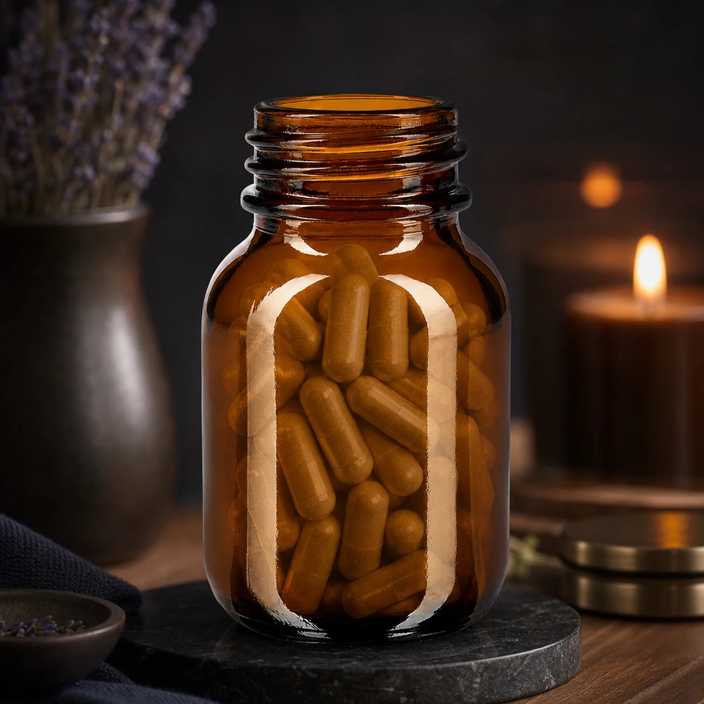 50ml Braunglas-Weithalsflasche mit eleganter Form für hochwertige Produktpräsentation