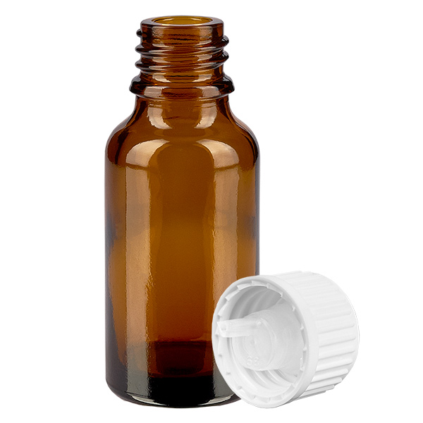 20ml Tropfflasche 0.9mm weiß Standardverschluss BrownLine UT18/20 20ml Tropfflasche 0.9mm weiß Standardverschluss BrownLine UT18/20
