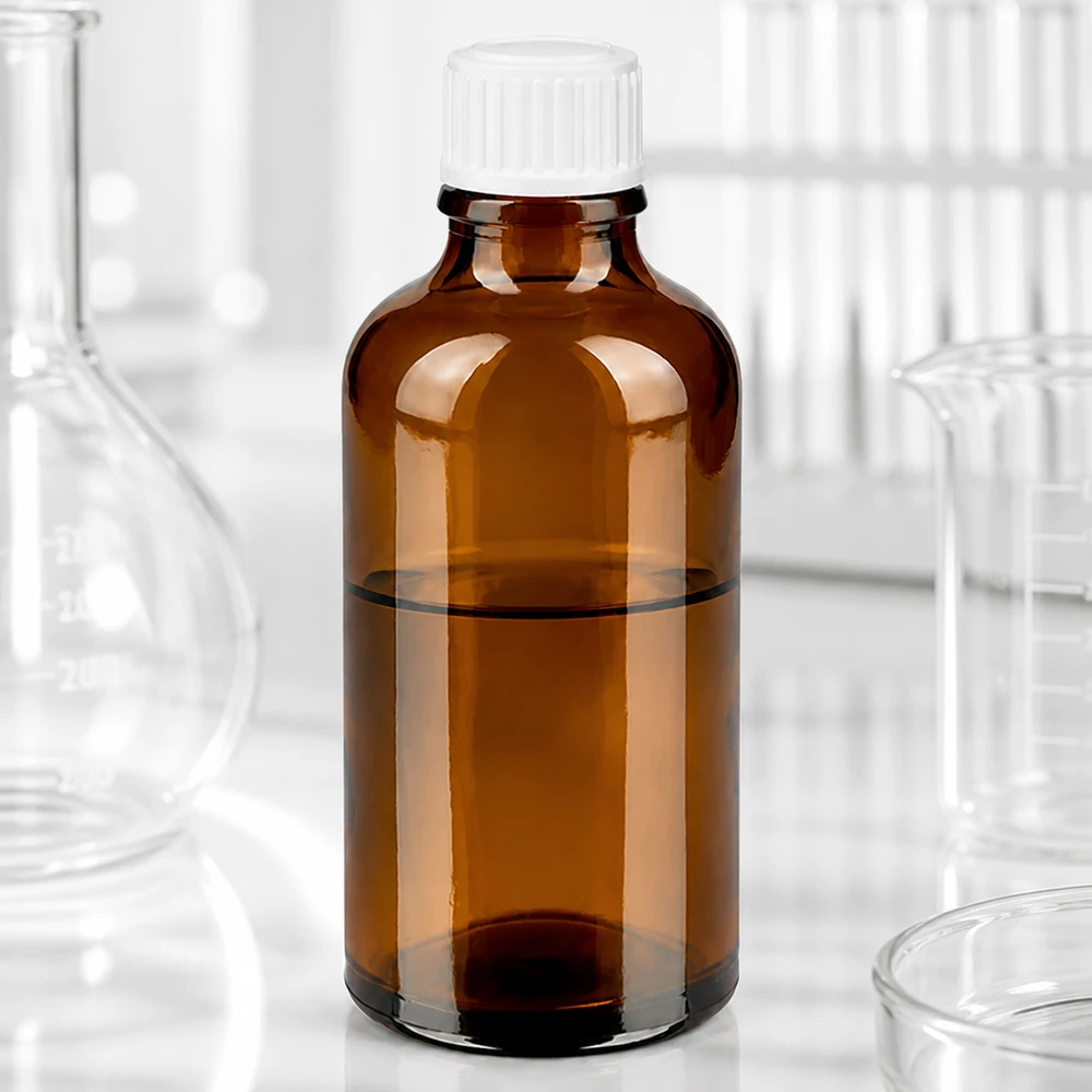 Medizinische Braunglasflasche 50ml mit Tropfverschluss weiß für pharmazeutische Anwendungen