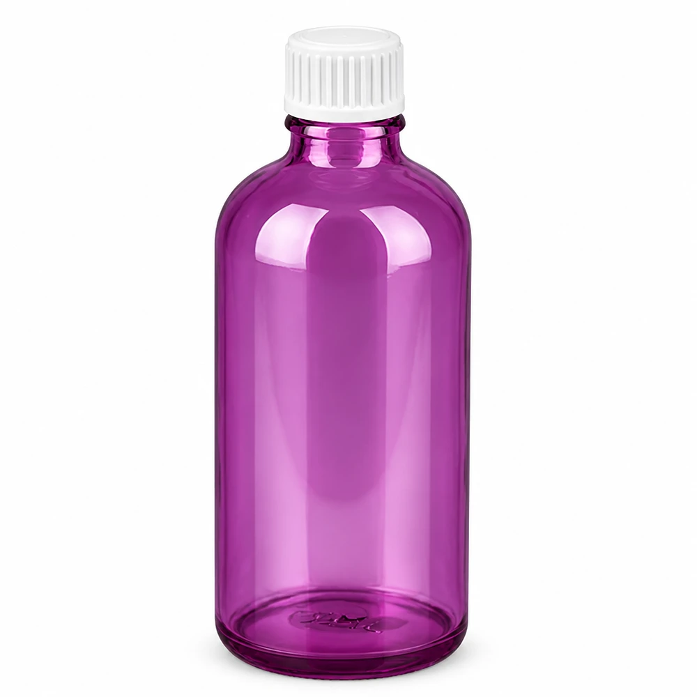 3mm starke Glasflasche 100ml in Purple für professionelle Anwendungen im Labor