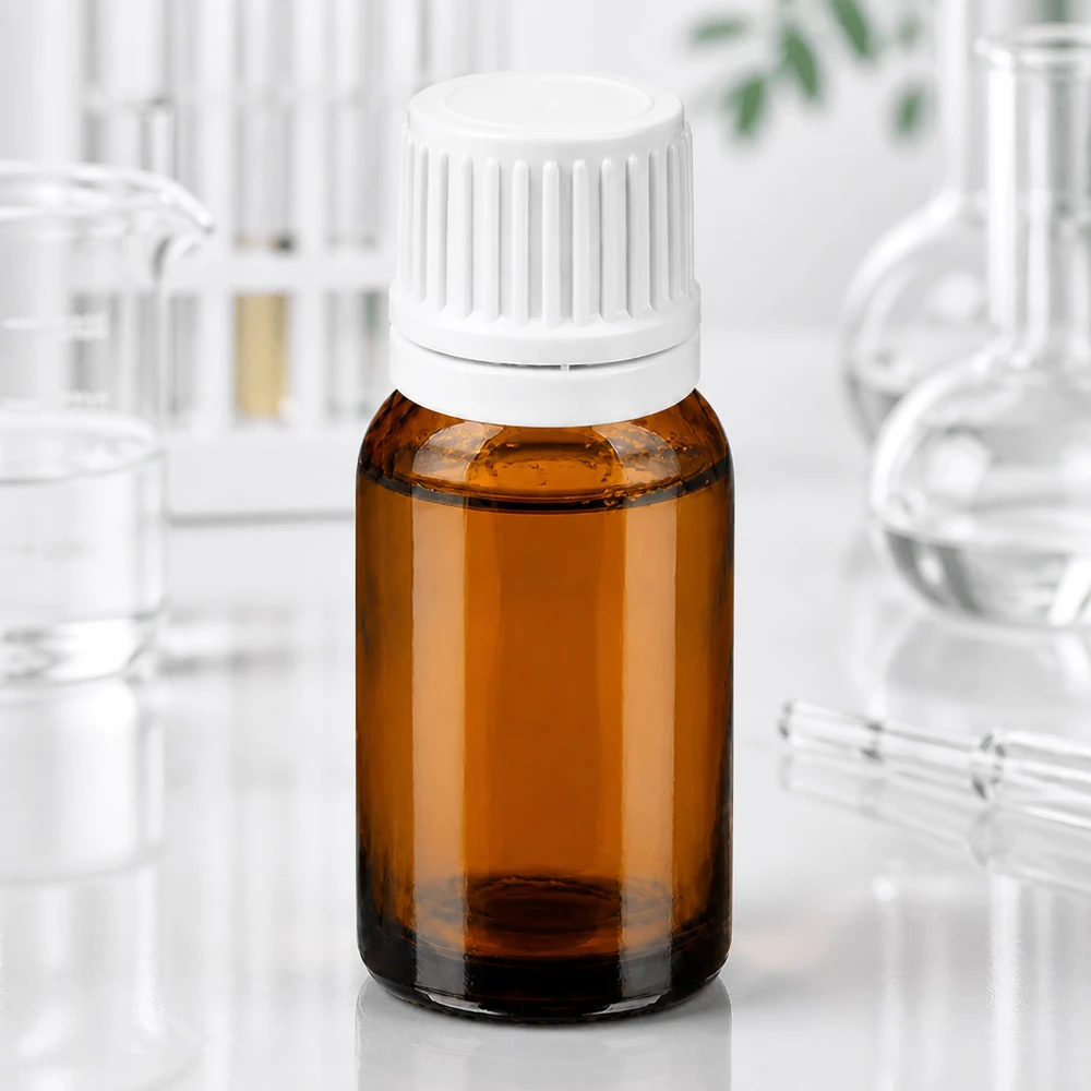 10ml Tropfflasche 0.7mm weiß Originalitätsverschluss BrownLine UT18/10 10ml braune Glasflasche mit weißem Tropfverschluss ideal für Aromatherapie und Homöopathie