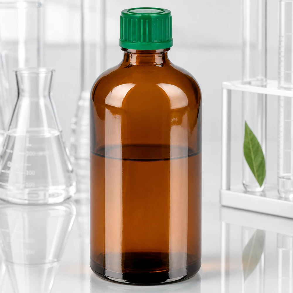 Laborgeprüfte braune Glasflasche 100ml mit 11mm Öffnung für präzises Befüllen und Entleeren
