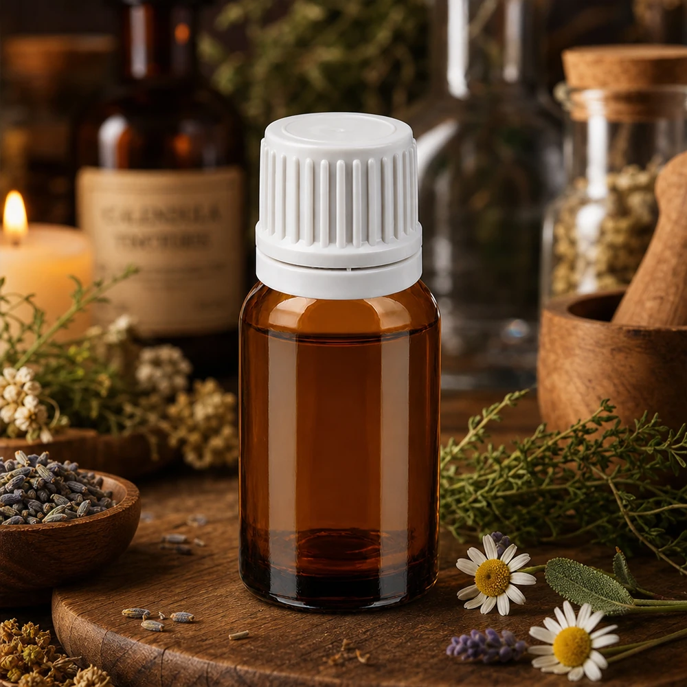 10ml Tropfflasche 0.7mm weiß Originalitätsverschluss BrownLine UT18/10 10ml Tropfflasche mit hygienischem weißem Verschluss für sterile Aufbewahrung medizinischer Lösungen