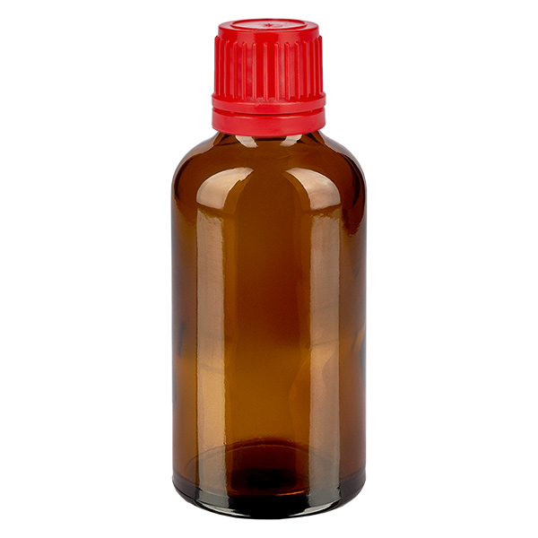 50ml Flasche 11mm Schraubverschluss rot Originalitätsverschluss BrownLine UT18/50