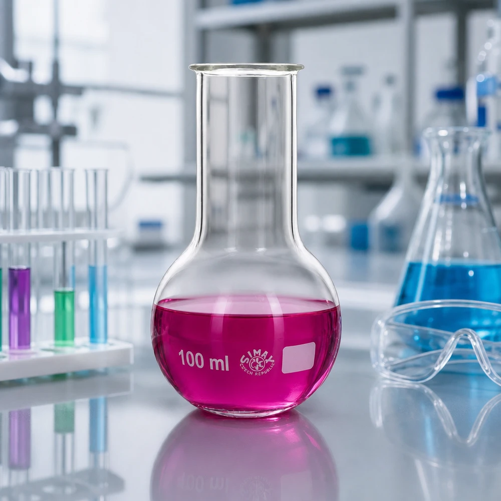 Chemie Stehkolben 100ml aus hitzebeständigem Glas mit breiter Öffnung für Laboranwendungen