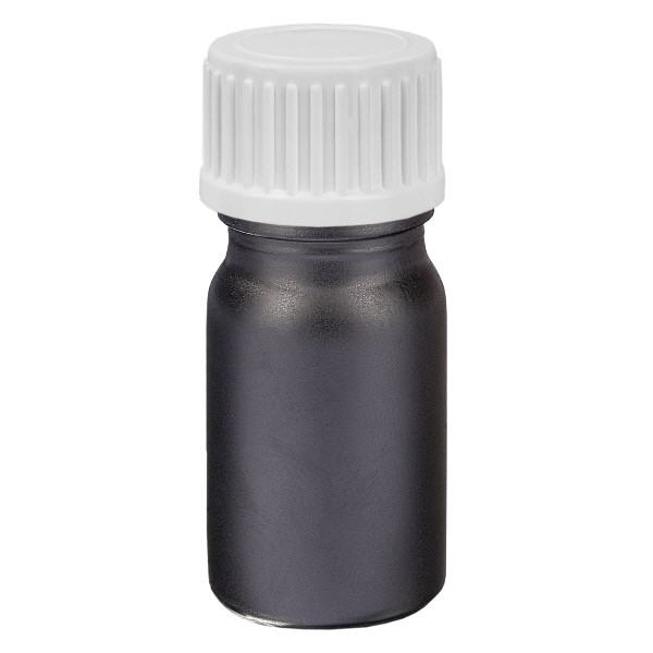 5ml Globuliflasche 3mm Giessring weiß Standardverschluss BlackLine UT18/5