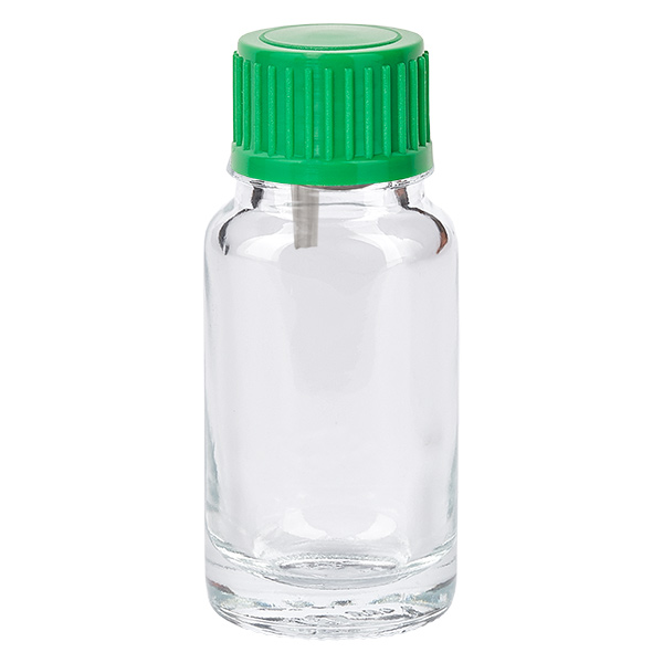 10ml Tropfflasche 0.8mm grün Standardverschluss ClearLine UT18/10