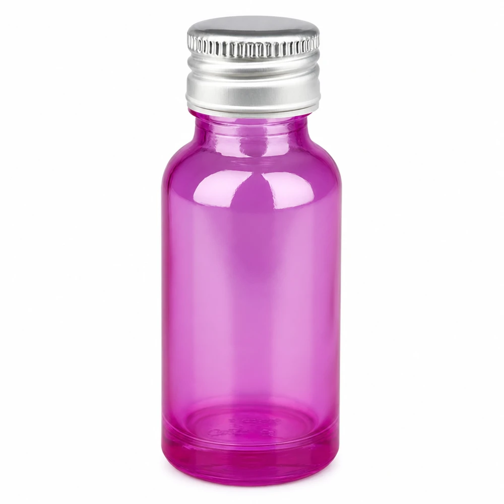 20ml Flasche 11mm Schraubverschluss Alu-Silberer Standard PurpleLine.UT18/20 20ml Flasche in Purple mit Standard Aluverschluss silber für ätherische Öle und Extrakte