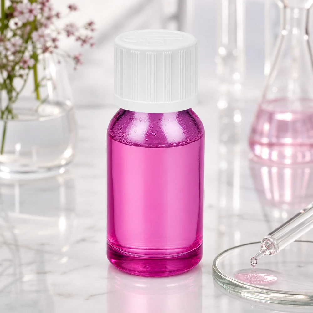 10ml Flasche 11mm Schraubverschluss weiß Standard Kindersicher PurpleLine UT18/10 10ml Flasche in intensivem Violett mit robustem Glas und auslaufsicherem Verschluss