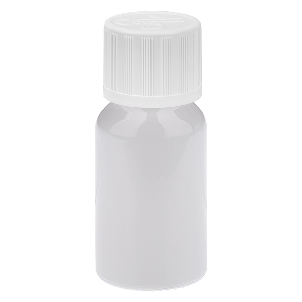 10ml Flasche 11mm Schraubverschluss weiß Standard Kindersicherung WhiteLine UT18/10 10ml Flasche 11mm Schraubverschluss weiß Standard Kindersicherung WhiteLine UT18/10