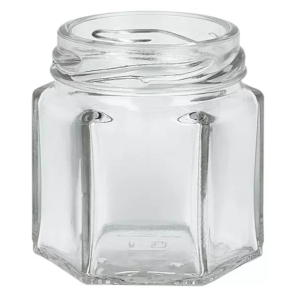Glastiegel 47ml klar, ohne Deckel, Gewinde TO43