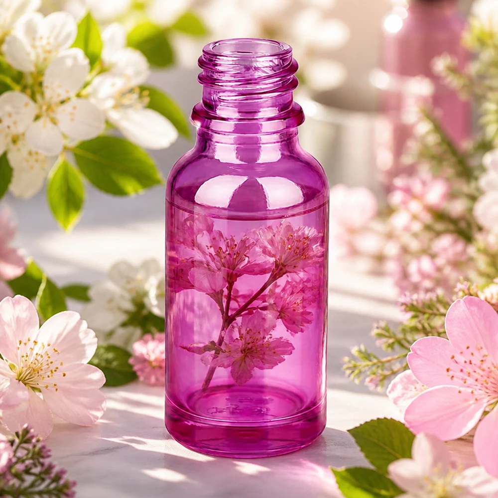 20ml Apothekenflasche PurpleLine UT18/20 UNiTWIST Elegante 20ml PurpleLine Apothekerflasche aus violettem Glas für Naturkosmetik und Essenzen