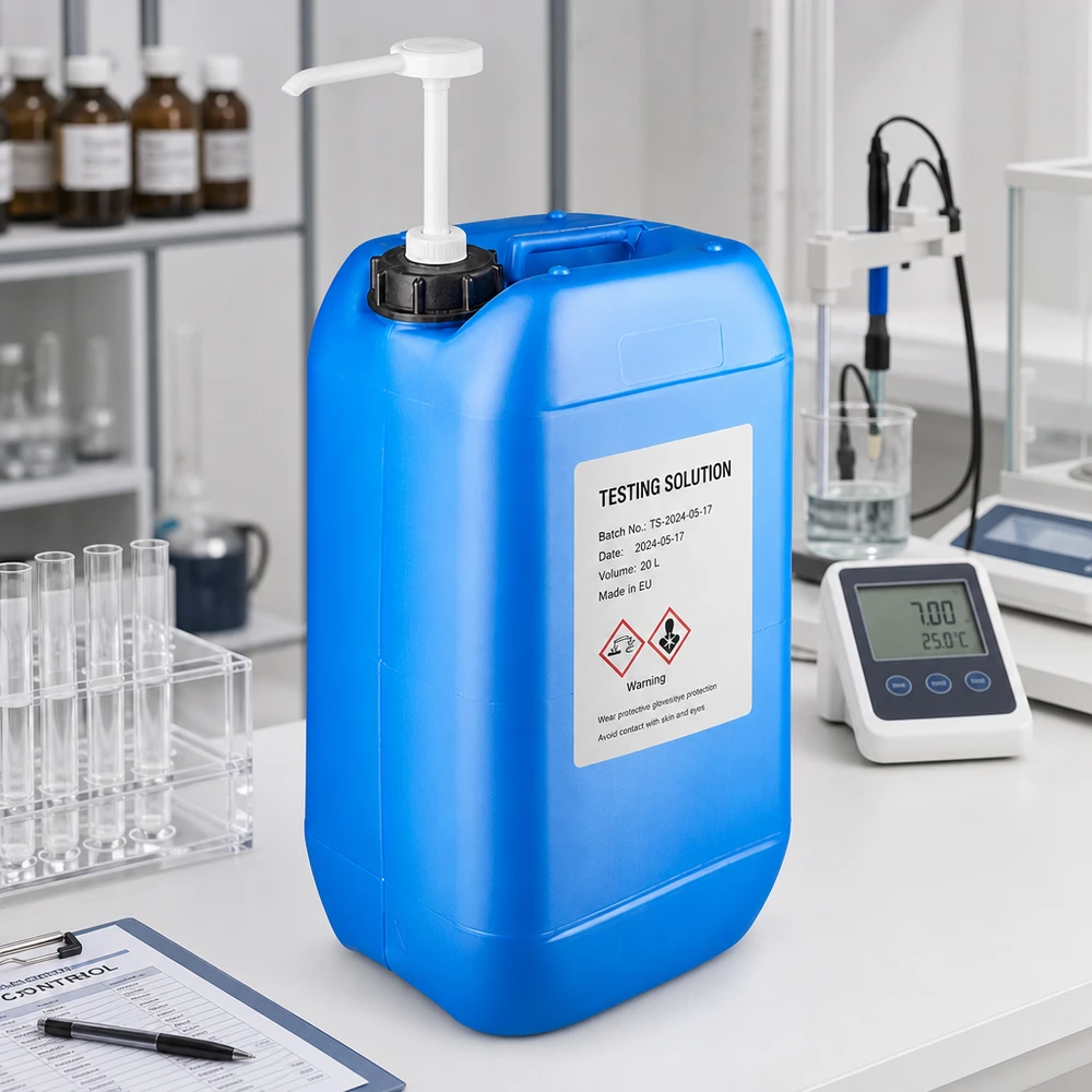 Kanister 15 Liter blau mit Dosierpumpe Lebensmittelechter Kunststoffkanister blau 15 Liter mit weißer Pumpe für Flüssigkeiten