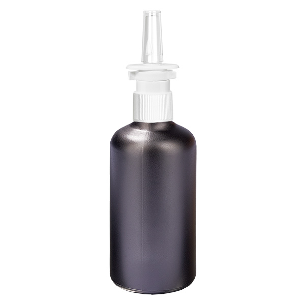 100ml Nasensprayflasche weiß/transparent Standardverschluss BlackLine UT18/100