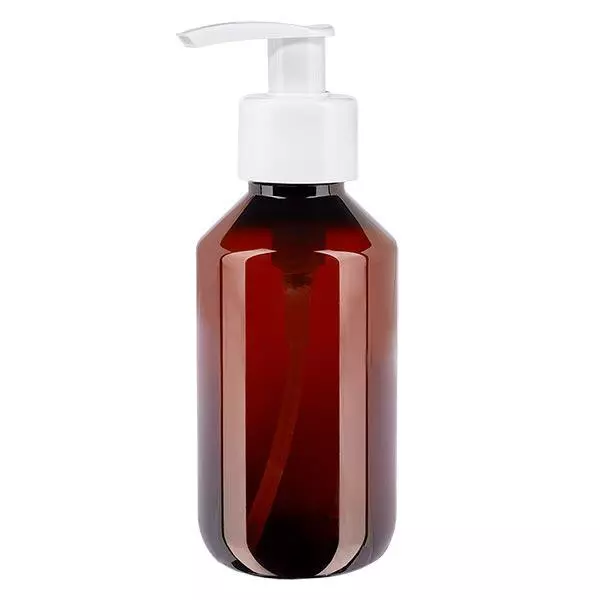 PET Flasche 200ml mit Dispenserpumpe weiß