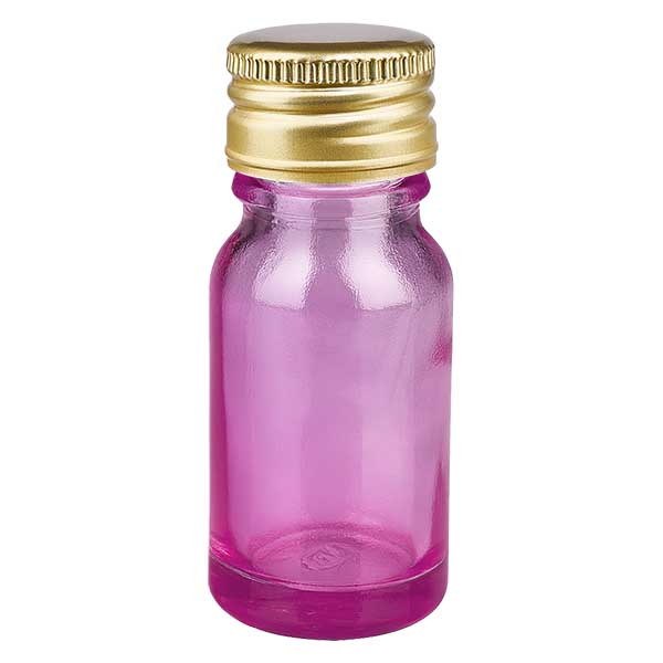 10ml Flasche 11mm Schraubverschluss Alu-Gold Standard PurpleLine. UT18/10