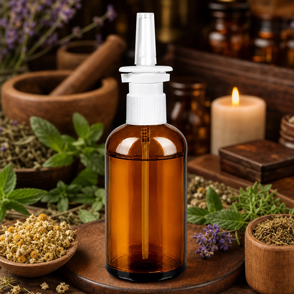 100ml Nasensprayflasche weiß/transparent Standard BrownLine UT18/100 Professionelle 100ml Nasensprayflasche mit feinem Sprühnebel für optimale Dosierung und Anwendung