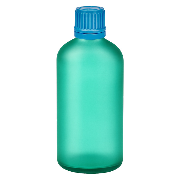 100ml Flasche 11mm Schraubverschluss blau Originalitätsverschluss GreenLine UT18/100