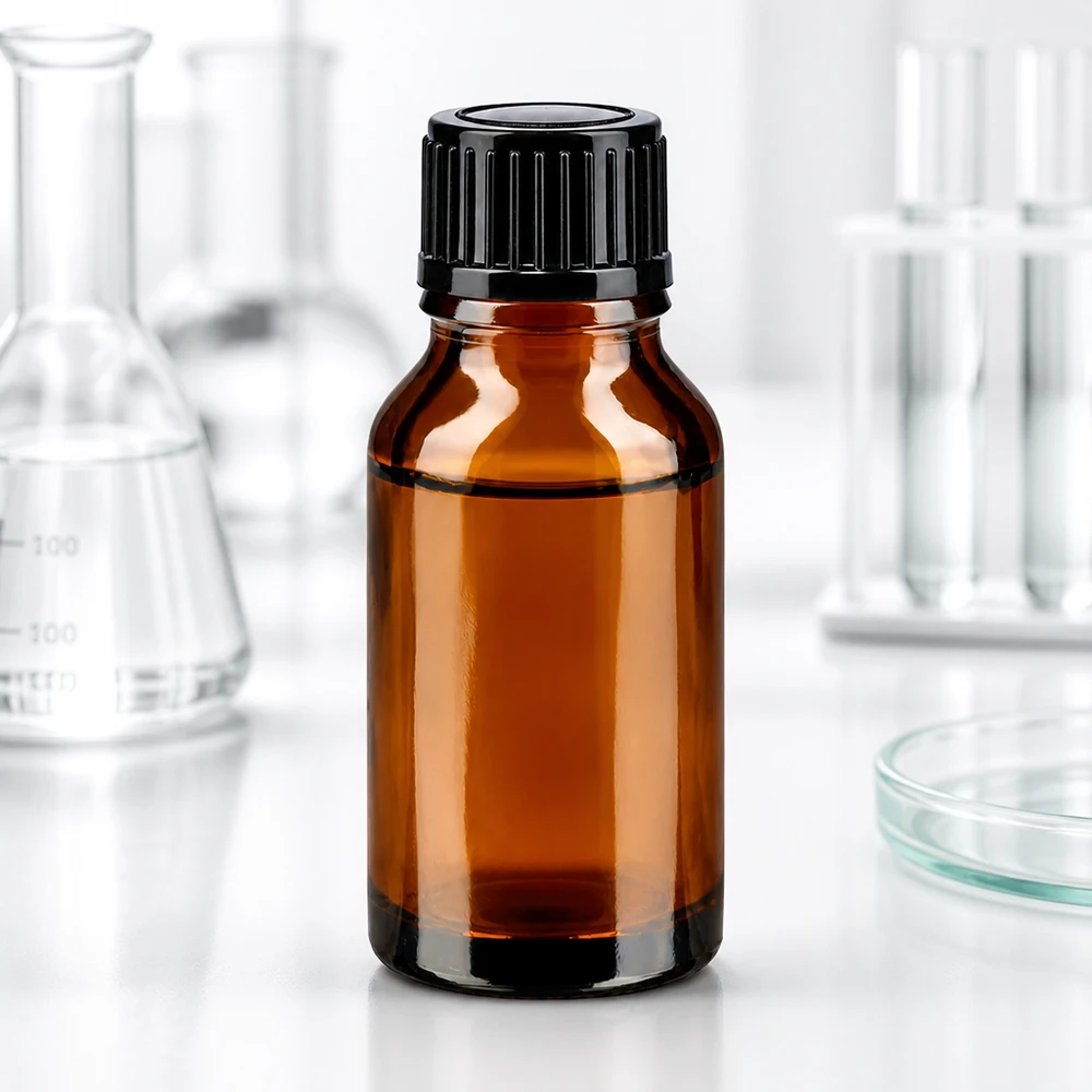 Apothekenflasche braun 15ml Schraubverschluss schwarz Standard Kompakte Medizinflasche 15ml aus UV-schützendem Braunglas mit schwarzem Originalitätsverschluss