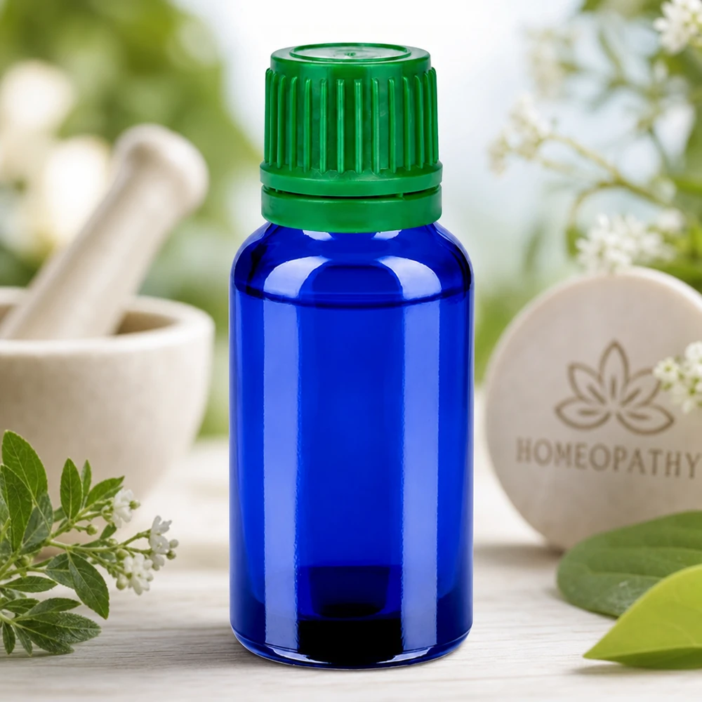 Professionelle 20ml Glasflasche Serie BlueLine für Apotheken und Naturheilpraxis