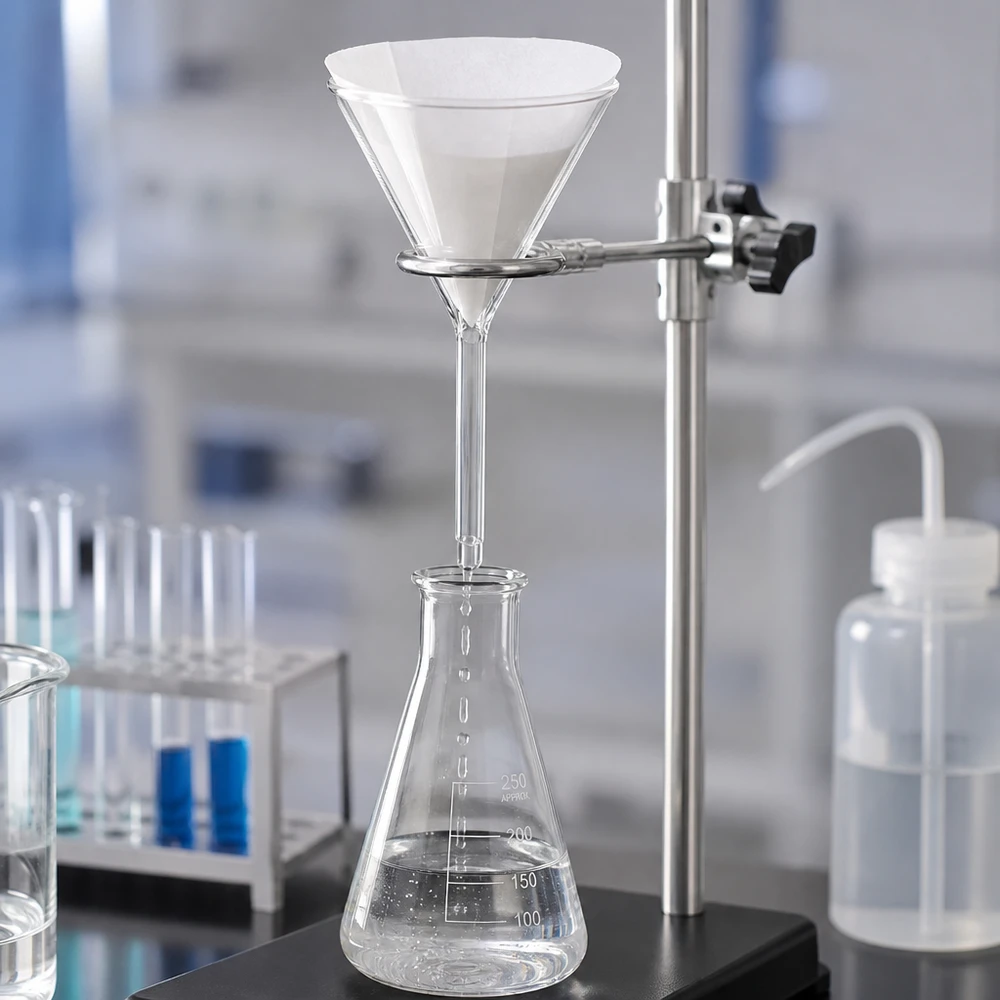 Standardlabortrichter 10cm aus bewährtem Kalk-Soda-Glas für vielseitige wissenschaftliche Arbeiten