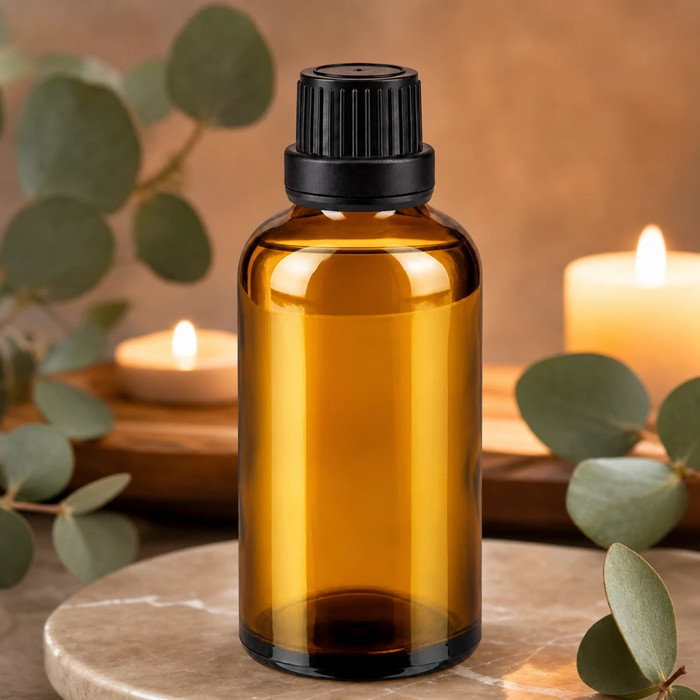 Apothekenflasche braun 50ml Schraubverschluss schwarz Dichteinlage Originalitätsverschluss Nachfüllbare 50ml Braunglasflasche mit Schraubverschluss für Naturkosmetik und Essenzen