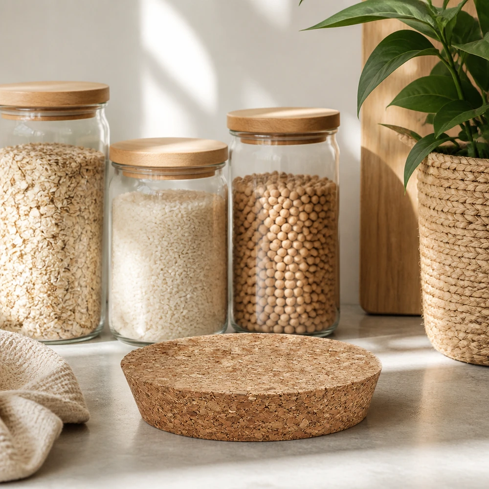 Korken für Öffnung 94mm WECK RR100 (ø97/90, H=20mm) WECK Korken RR100 Küchenambiente natürliche Aufbewahrung Getreide Hülsenfrüchte Vorratsdosen nachhaltig 94mm
