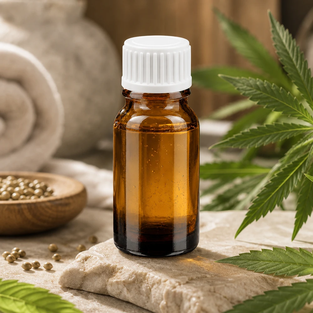 Robuste 10ml Glasflasche mit weißem Tropfdeckel ideal für Kosmetik und Naturprodukte
