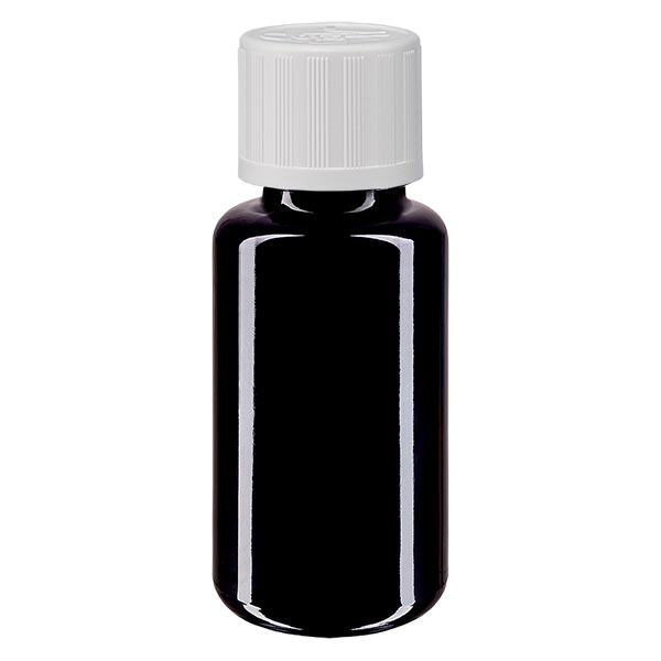 Apothekenflasche violett 20ml Schraubverschluss weiß Kindersicherung Standard Apothekenflasche violett 20ml Schraubverschluss weiß Kindersicherung Standard