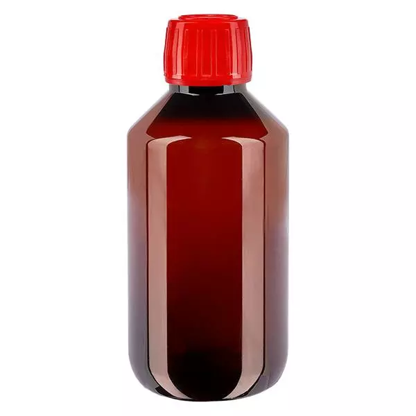 PET Flasche 200ml mit rotem Verschluss Originalitätsverschluss