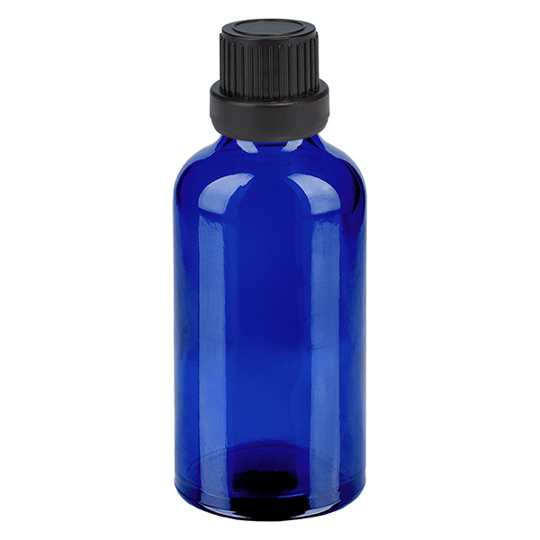 50ml Flasche 11mm Schraubverschluss schwarz Originalitätsverschluss BlueLine UT18/50