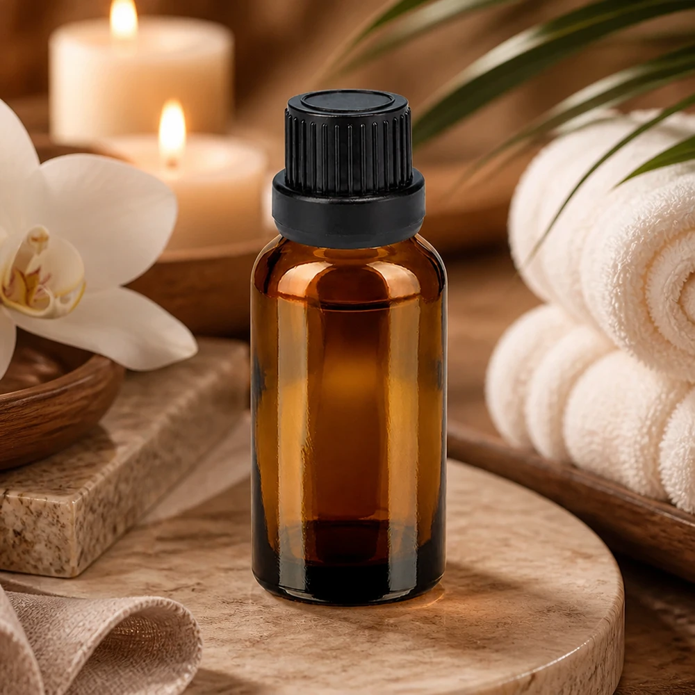 Premium 20ml Glasfläschchen mit kindersicherem Verschluss für therapeutische Öle