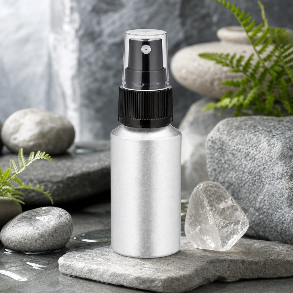 Vielseitige 30ml Aluflasche mit Zerstäuber für Parfum Kosmetik und Reinigungslösungen