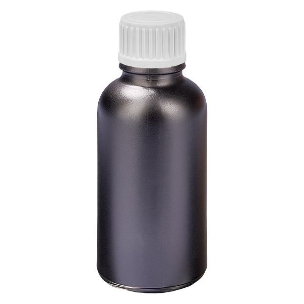 30ml Globuliflasche 3mm Giessring weiß Standardverschluss BlackL. UT18/30