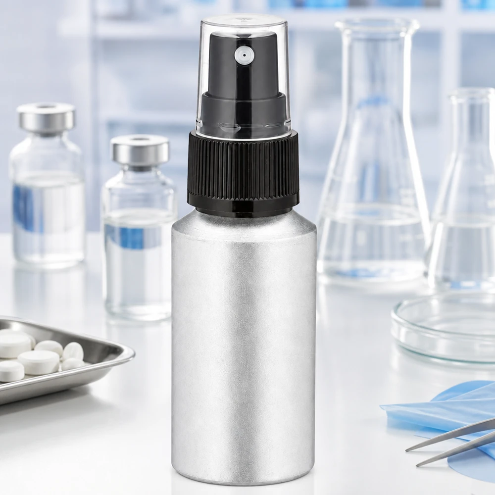 30ml gebeizte Aluflasche mit Zerstäuber Recycelbare 30ml Aluflasche mit Zerstäuber als nachhaltige Verpackungslösung für Kosmetik