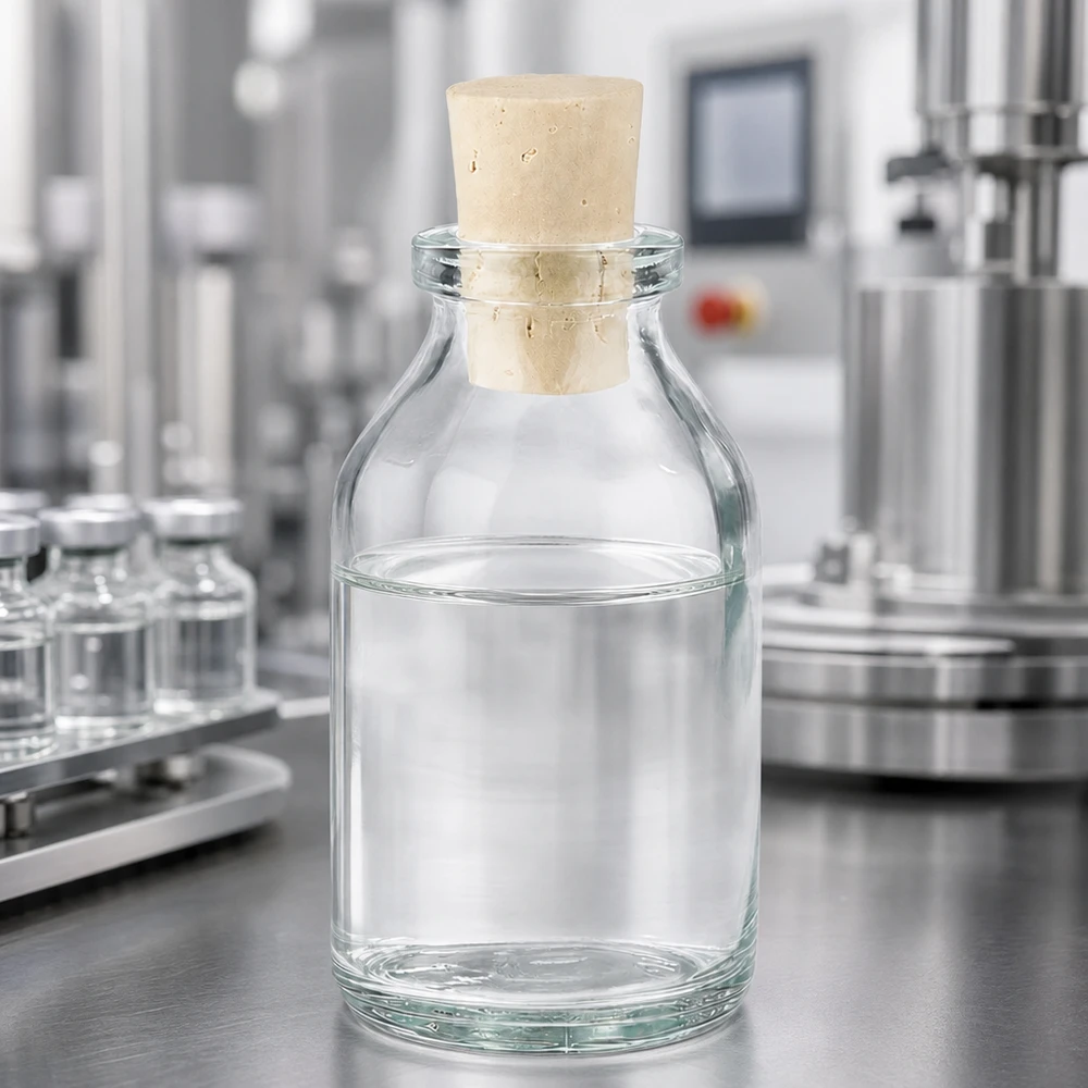 Flasche Klarglas 20ml mit Korken 11/14mm Handliche Vorratsflasche 20ml aus transparentem Glas mit beigem Korkstopfen 11/14mm