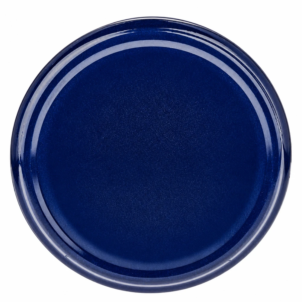 Runder blauer Metalldeckel 82mm BasicSeal TO82 mit glänzender Emaillierung