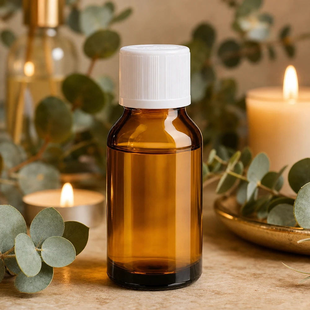 Apothekenflasche braun 15ml Schraubverschluss weiß Kindersicherung Standard Apothekerflasche aus Braunglas 15ml mit weißem Sicherheitsverschluss für Naturprodukte