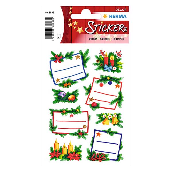Sticker "Tannengesteck" (16 Aufkleber mit Glitzer) Sticker "Tannengesteck" (16 Aufkleber mit Glitzer)