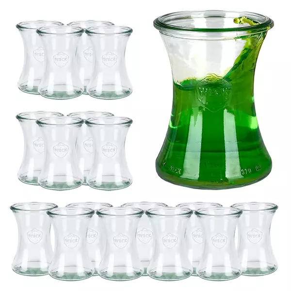 18er Set Weck Gläser 370ml Delikatessenglas