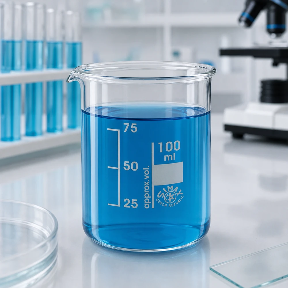 Präzisions-Becherglas 100ml niedrige Form aus transparentem Borosilikatglas für genaue Dosierung