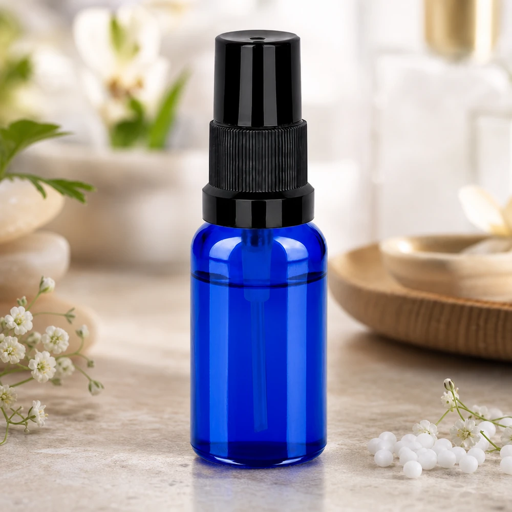 20ml Sprayflasche schwarz Standardverschluss BlueLine UT18/20 Nachfüllbare 20ml Sprayflasche schwarz STD BlueLine UT18/20 für umweltbewusste Anwendung