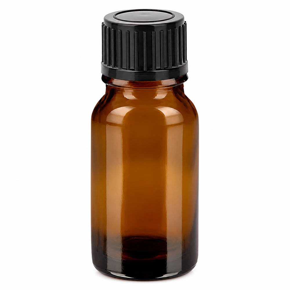 10ml Flasche 11mm Schraubverschluss schwarz Standard BrownLine UT18/10 Professionelle 10ml Braunglasflasche mit gerilltem Verschluss für pharmazeutische Anwendungen