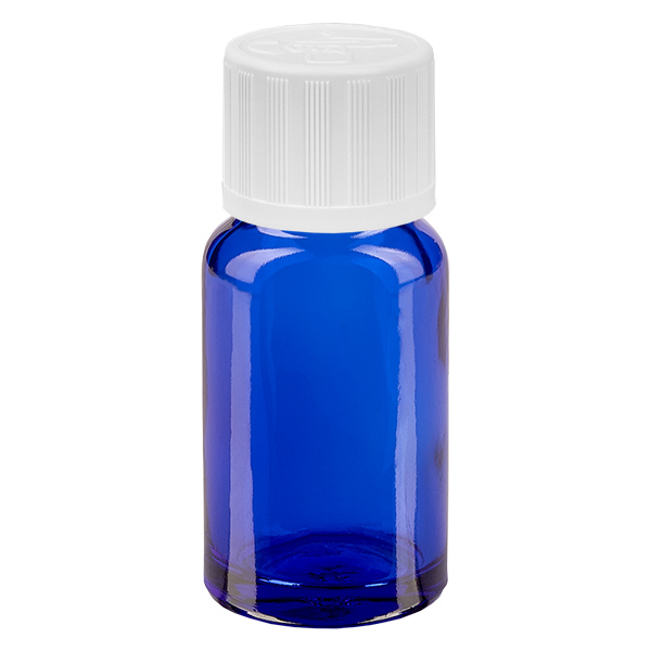 10ml Flasche 11mm Schraubverschluss weiß Standard Kindersicherung BlueLine UT18/10